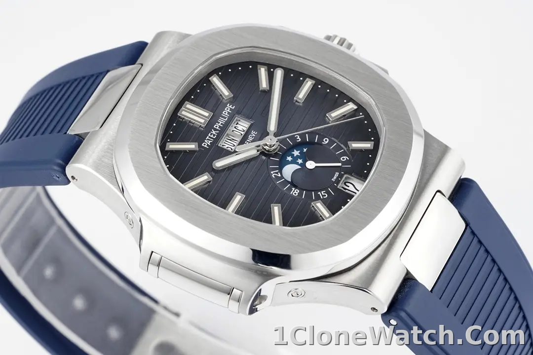 Patek Philippe Blue Nautilus Rubber Watch - detail