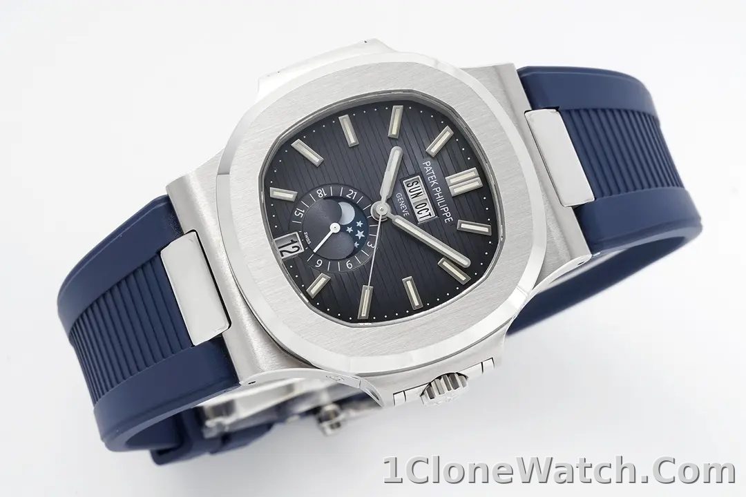 Patek Philippe Blue Nautilus Rubber Watch - detail