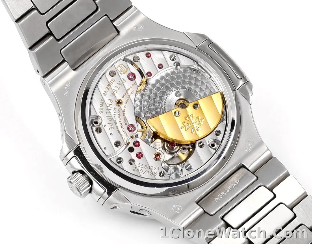 Patek Philippe Blue Nautilus Perpetual Calendar - detail