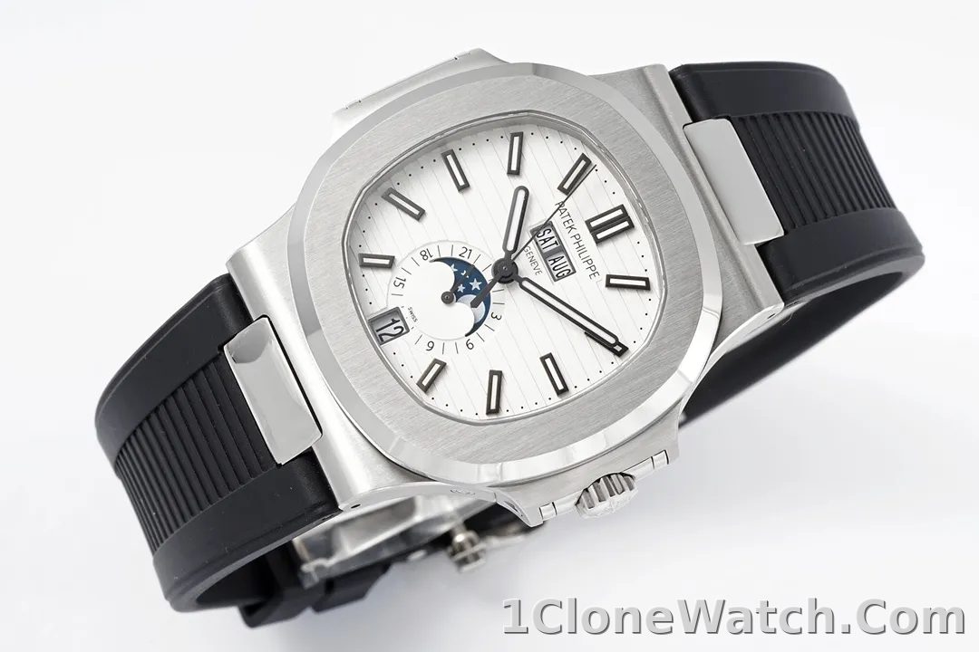 Patek Philippe Nautilus Blue Rubber Strap Watch