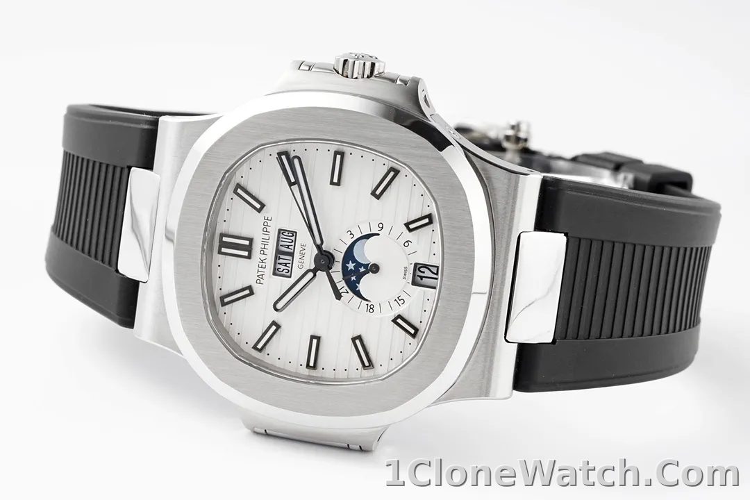 Patek Philippe Nautilus Blue Rubber Strap Watch