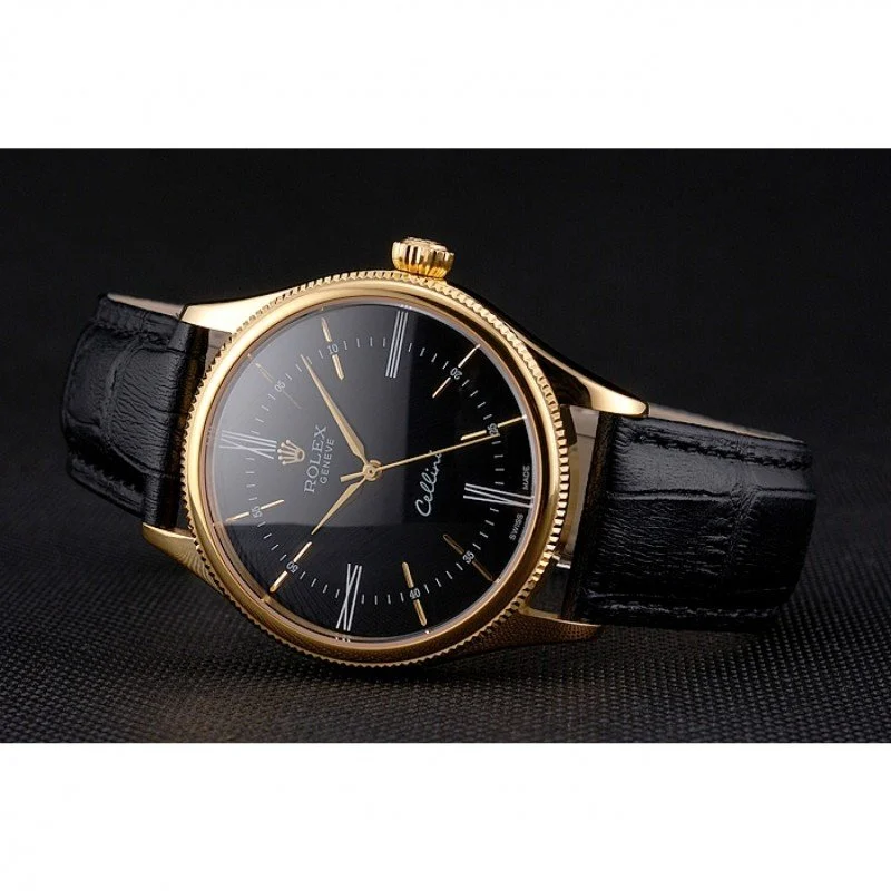 Superclone Rolex Cellini 38mm Black Dial REP016814 - gallery