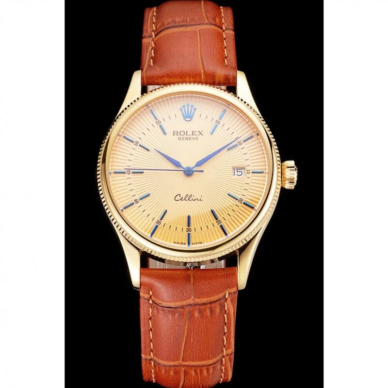 Superclone Rolex Cellini 38mm Gold Dial REP016797 - gallery