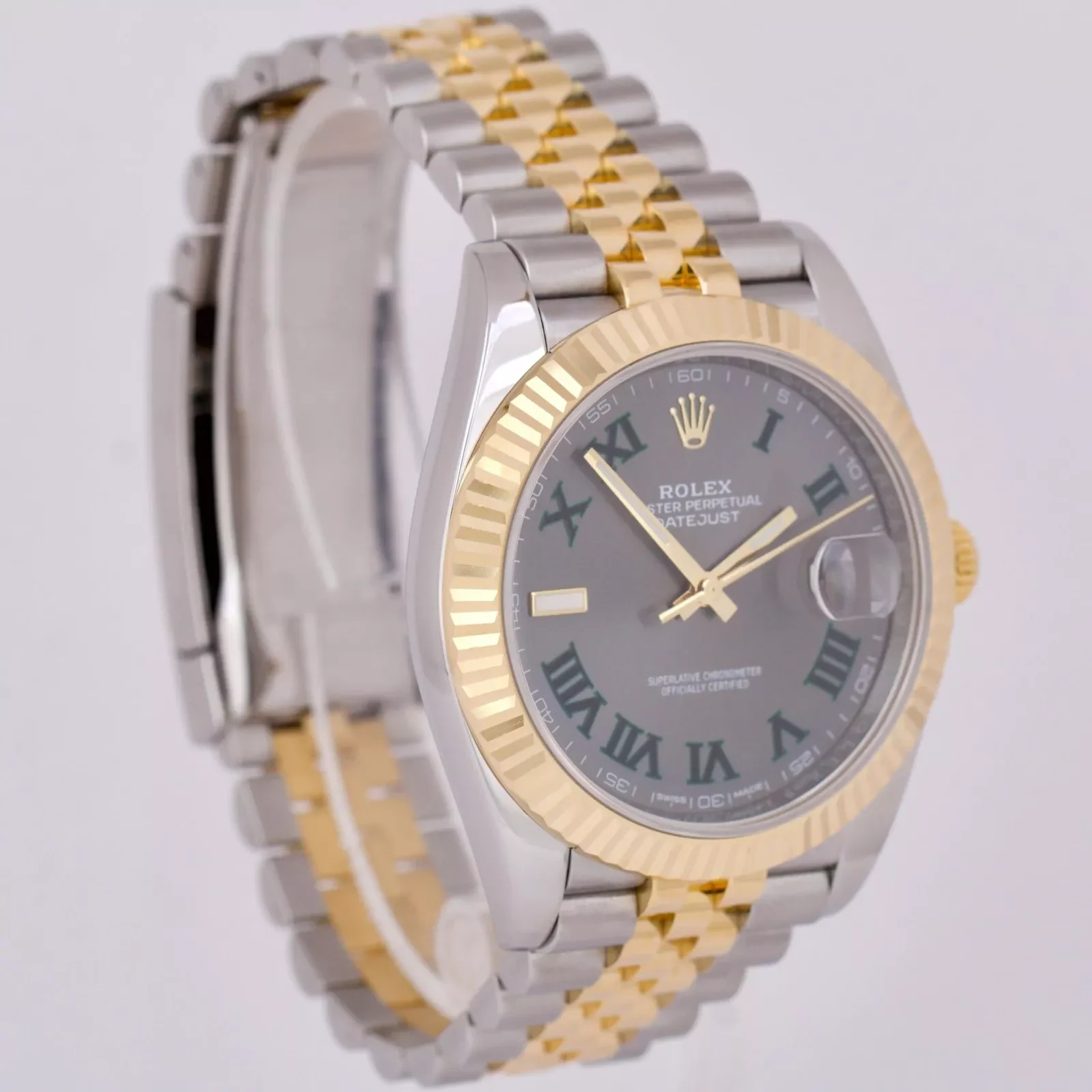 Superclone Rolex Datejust 41mm Rhodium Dial 126333 Wimbledon Flutted / Jubilee - gallery