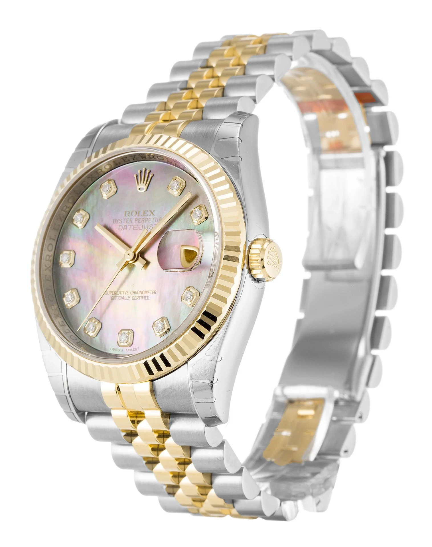Rolex Datejust 36mm Mother of Pearl   Black Dial 116233 - gallery