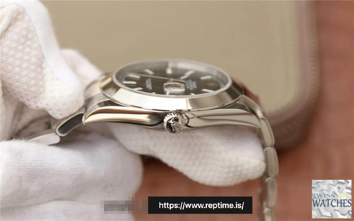 ROLEX DATEJUST BLACK DIAL STAINLESS STEEL 41MM SWISS REPLICA m126300.0011 - gallery