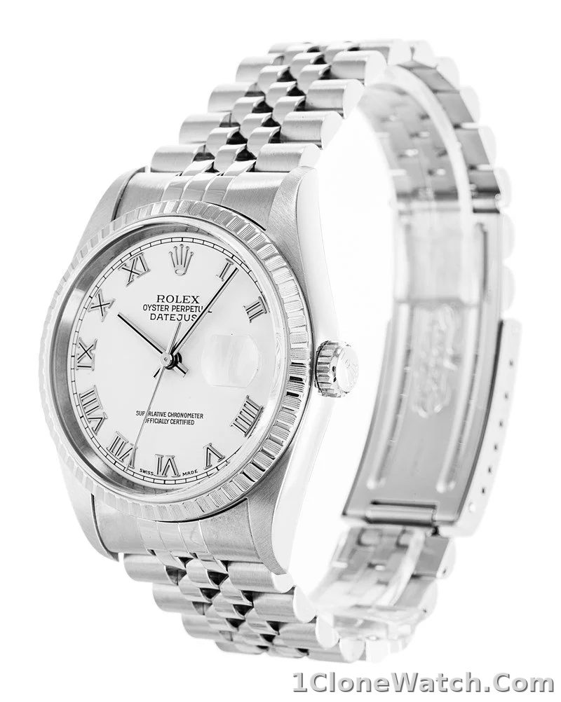 Rolex Datejust 36mm White Dial 16220-2 - detail