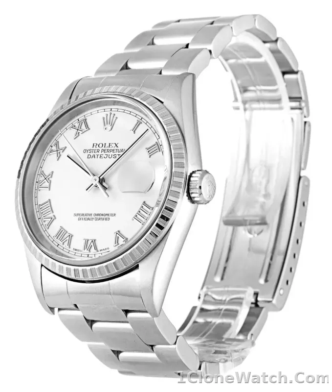 Rolex Datejust 36mm White Dial 16220 - detail