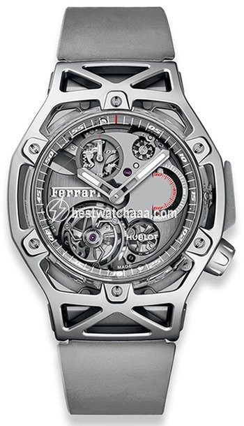 Hublot Techframe Ferrari Tourbillon Chronograph Mens watch Unisex Manual winding White gold 408.JW.0123.RX