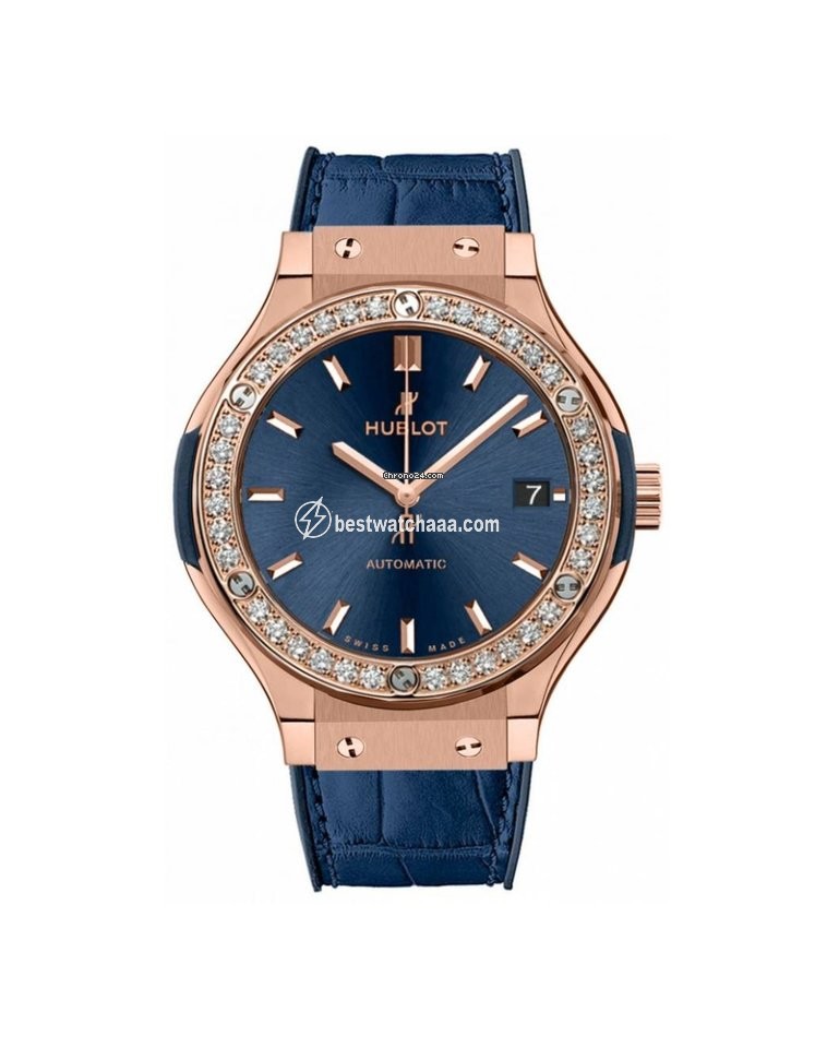 Hublot Classic Fusion Blue Mens watch Unisex Automatic Rose gold 565.OX.7180.RX.1204