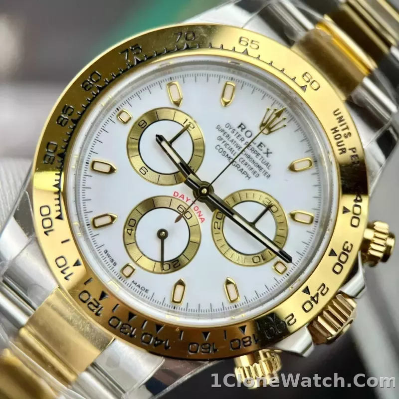 Superclone Rolex Daytona 40 mm White Dial 126503 - detail