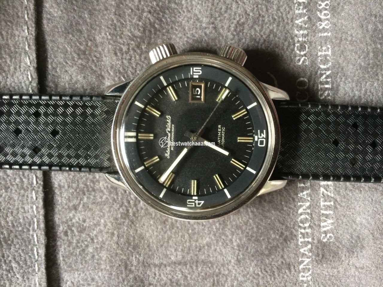 IWC Aquatimer Mens watch Unisex Manual winding Steel 812 AD Kompressor mit IWC Box