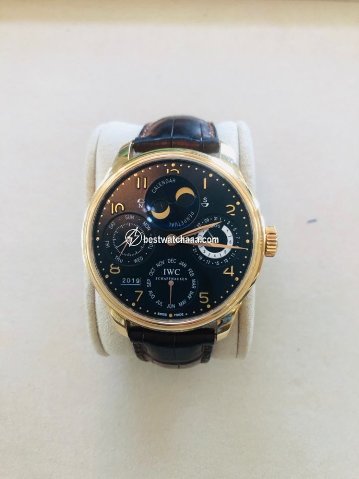 IWC Portuguese Perpetual Calendar Mens watch Unisex Automatic Rose gold IW5021