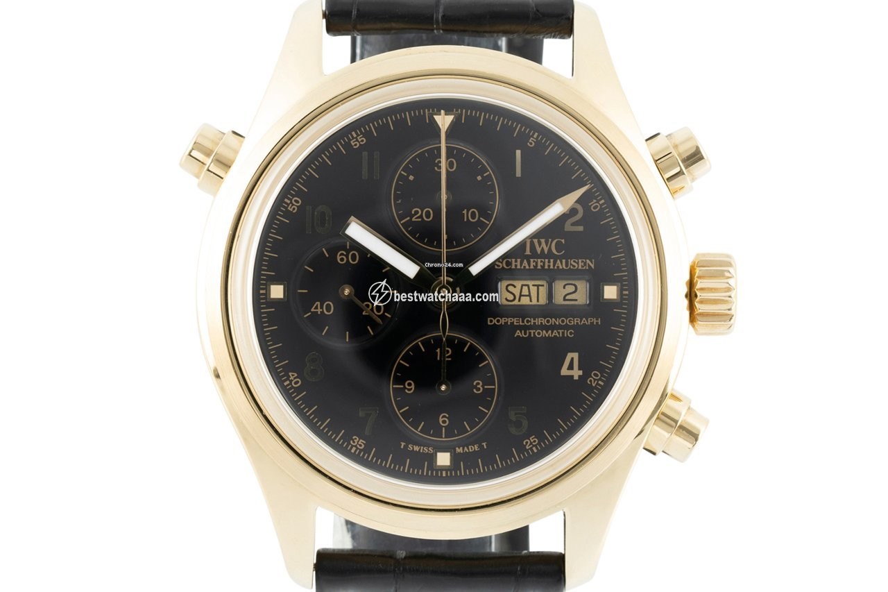 IWC Pilot Double Chronograph Mens watch Unisex Automatic Yellow gold 3711