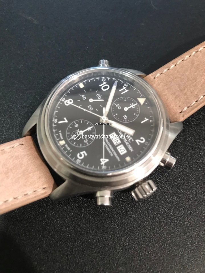 IWC Pilot Double Chronograph Mens watch Unisex Automatic Steel IW371303