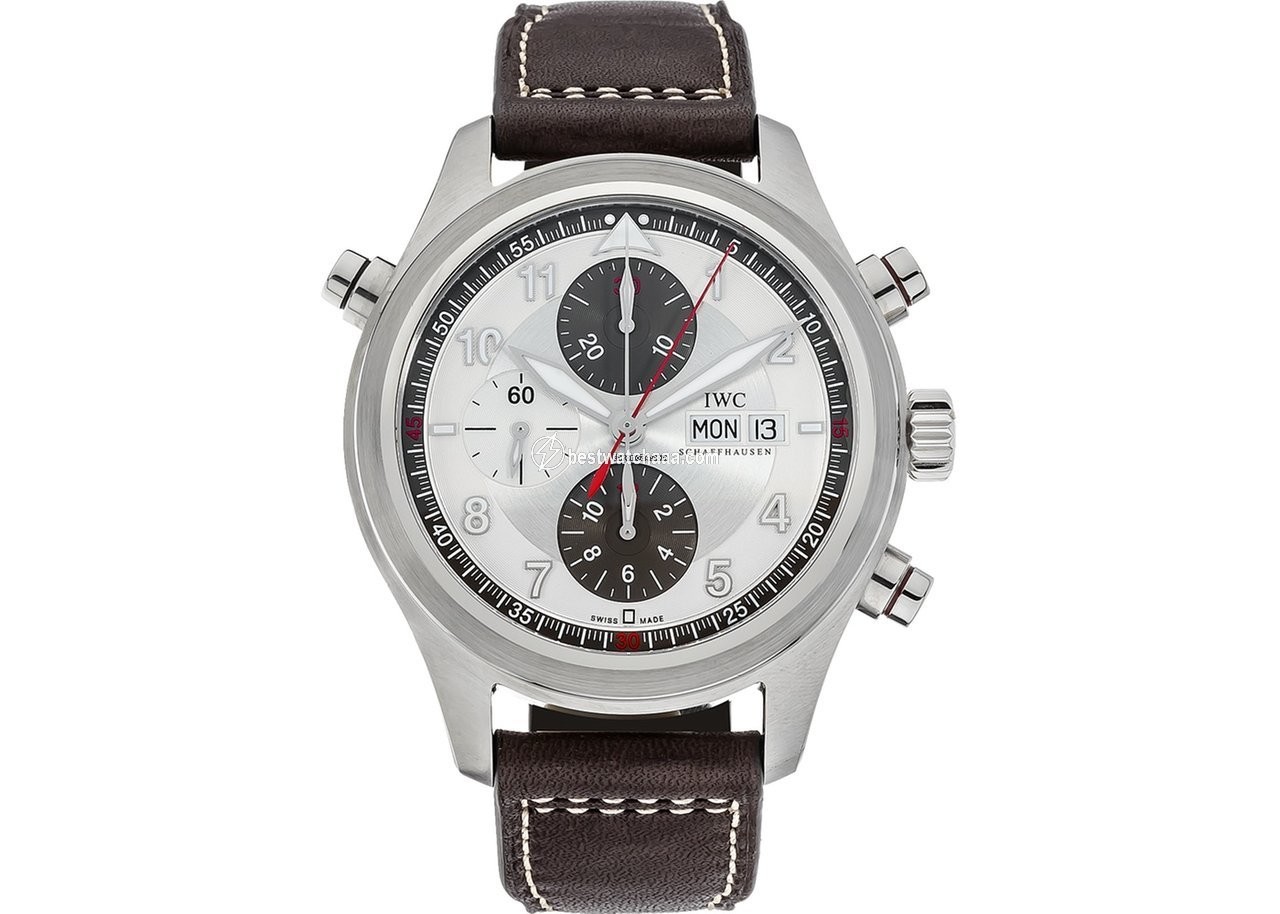 IWC Pilot Double Chronograph Mens watch Unisex Automatic Steel iw371806