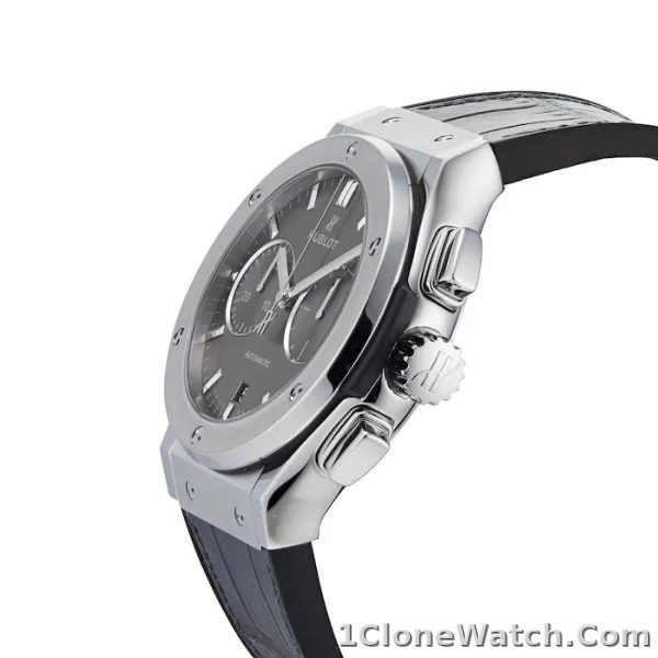 Hublot Classic Fusion Men Automatic Grey Alligator Watch 521.NX.7071.LR