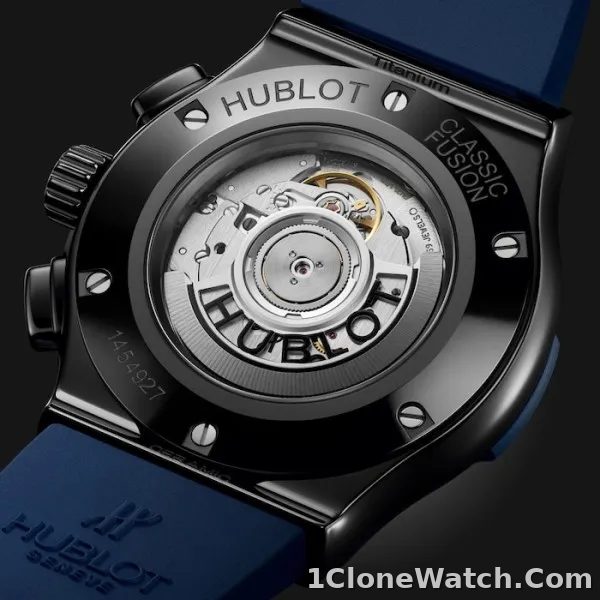 Hublot Classic Fusion Men Automatic Blue Rubber Watch 521.CM.7170.RX