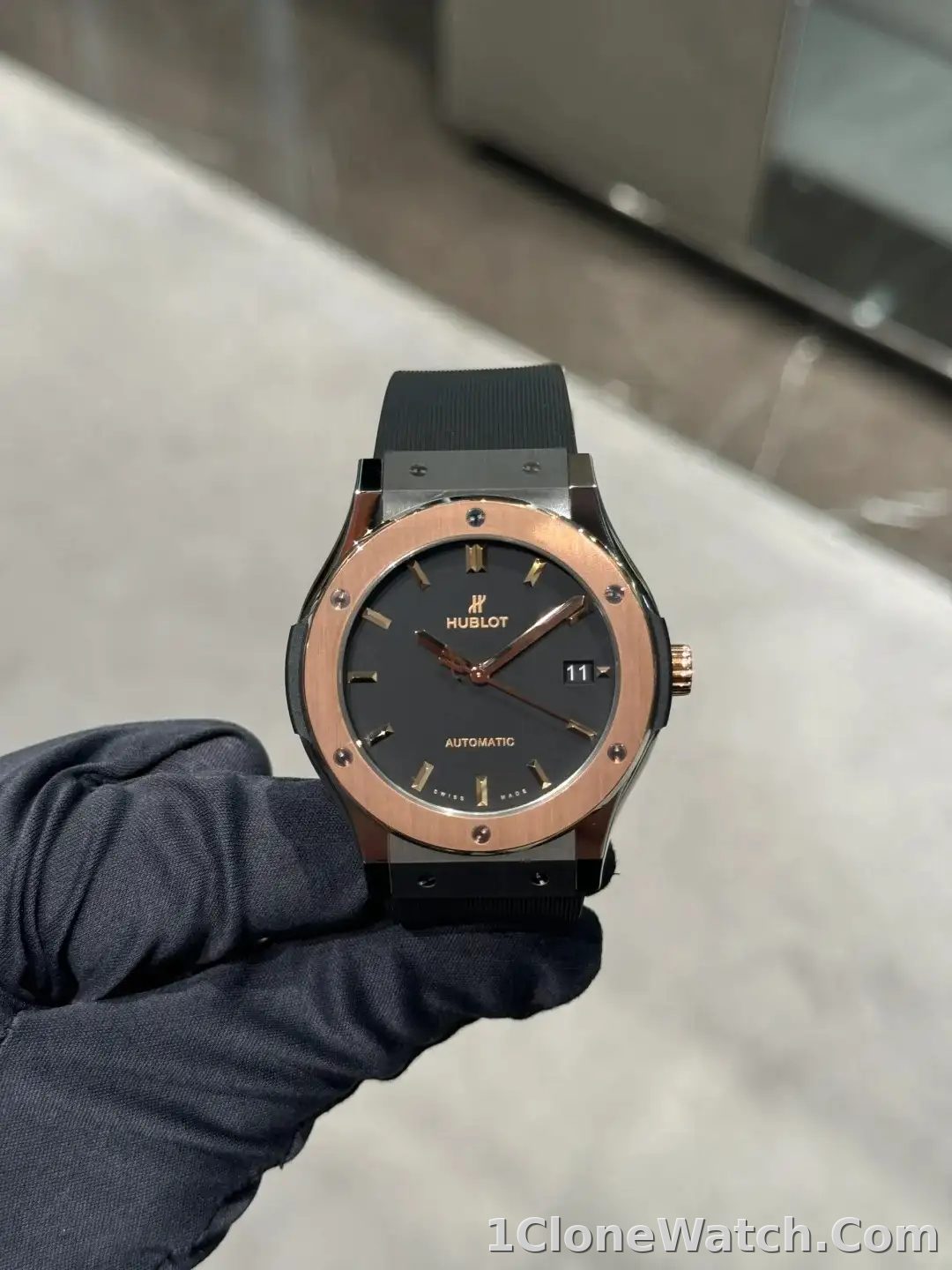Hublot Classic Fusion Men Automatic Black Rubber Watch 511.NO.1181.RX