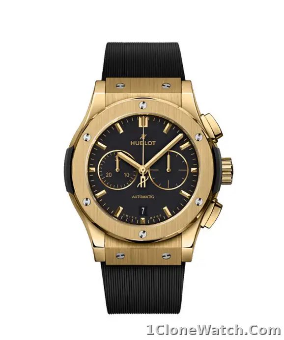 Hublot Classic Fusion Men Automatic Black Rubber Watch 541.VX.1130.RX