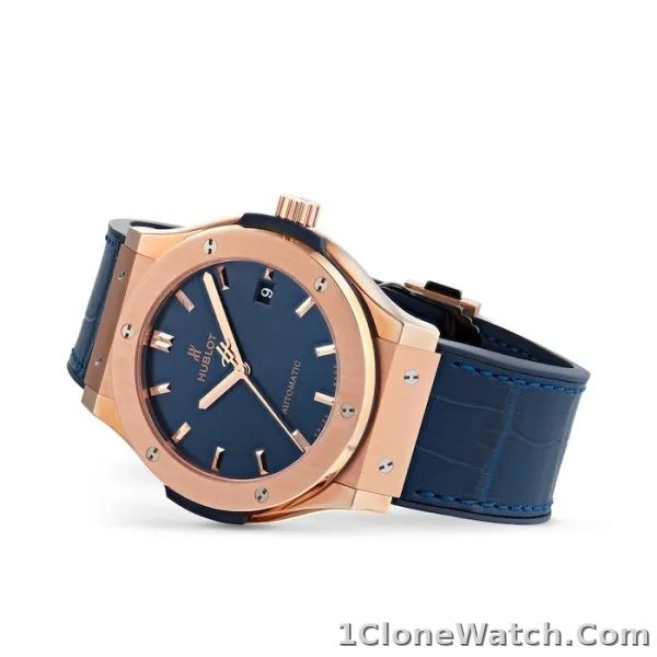 Hublot Classic Fusion Men Automatic Blue Leather Watch 511.OX.7180.LR