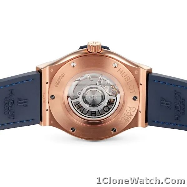 Hublot Classic Fusion Men Automatic Blue Leather Watch 511.OX.7180.LR