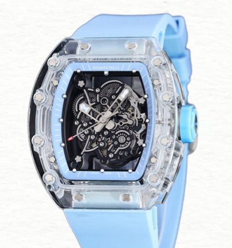 Richard Mille RM 055 Men Automatic Acrylic Transparent Dial Watch