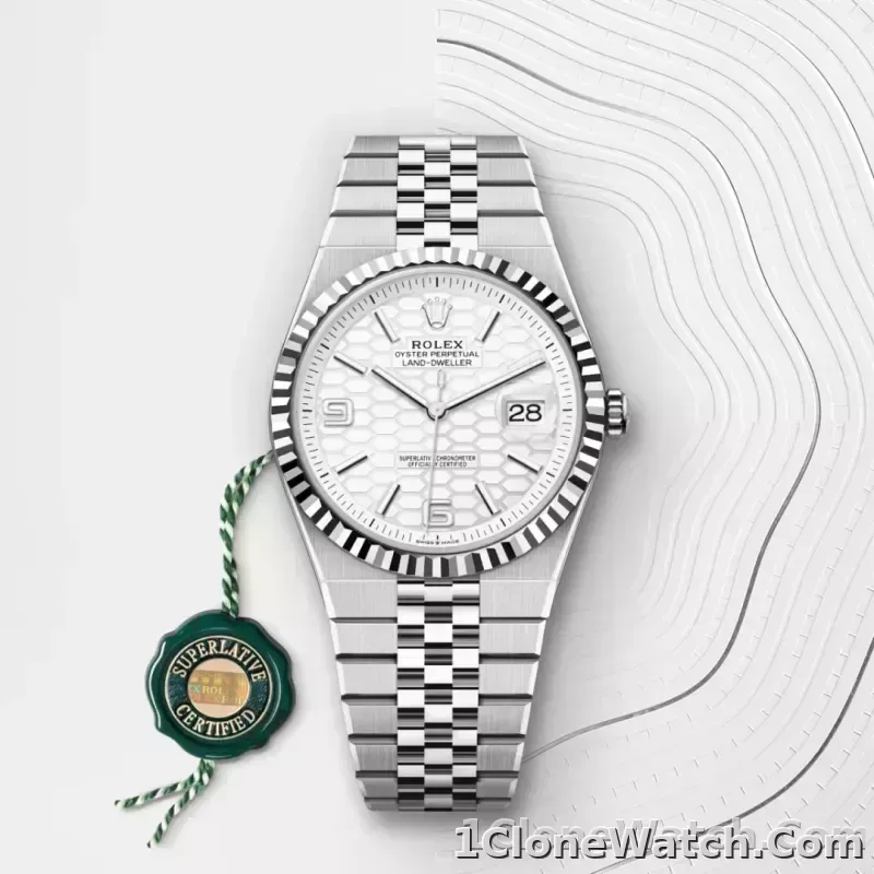 Rolex Land-Dweller 36 White Gold - detail