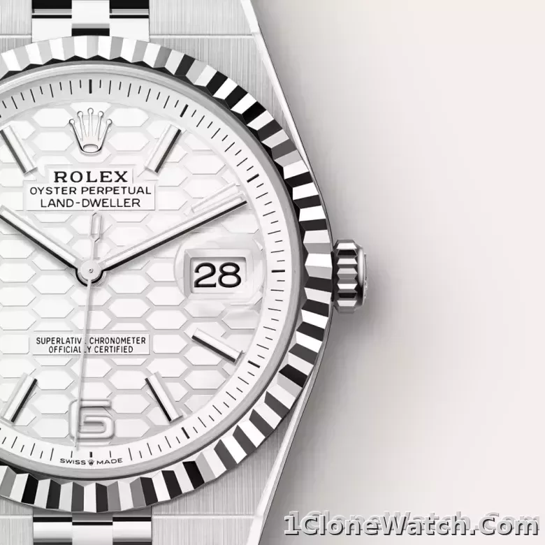 Rolex Land-Dweller 40 White Gold - detail