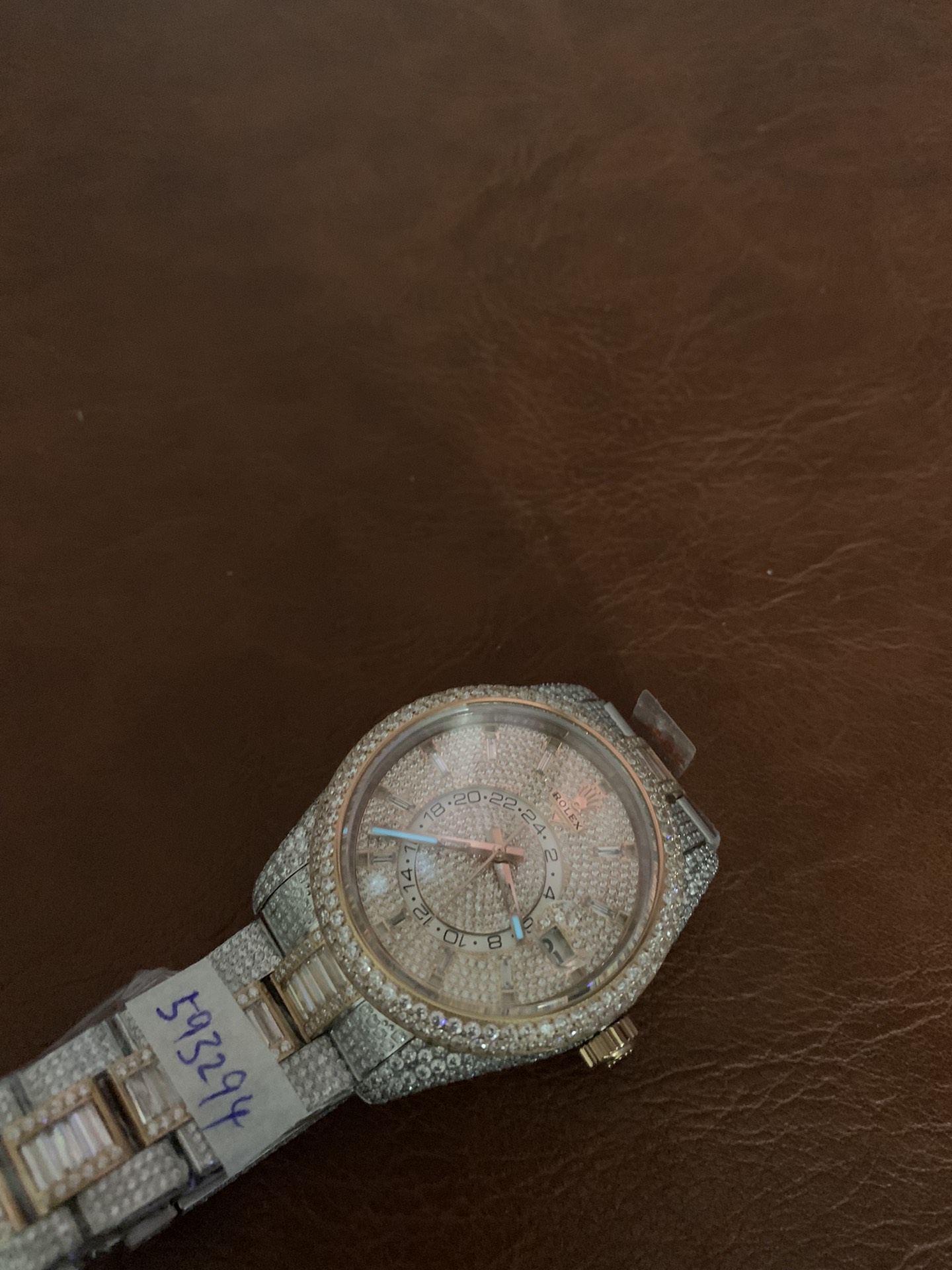 Rolex Sky Dweller two tone 326934 iced out (cubic zirconia) - gallery