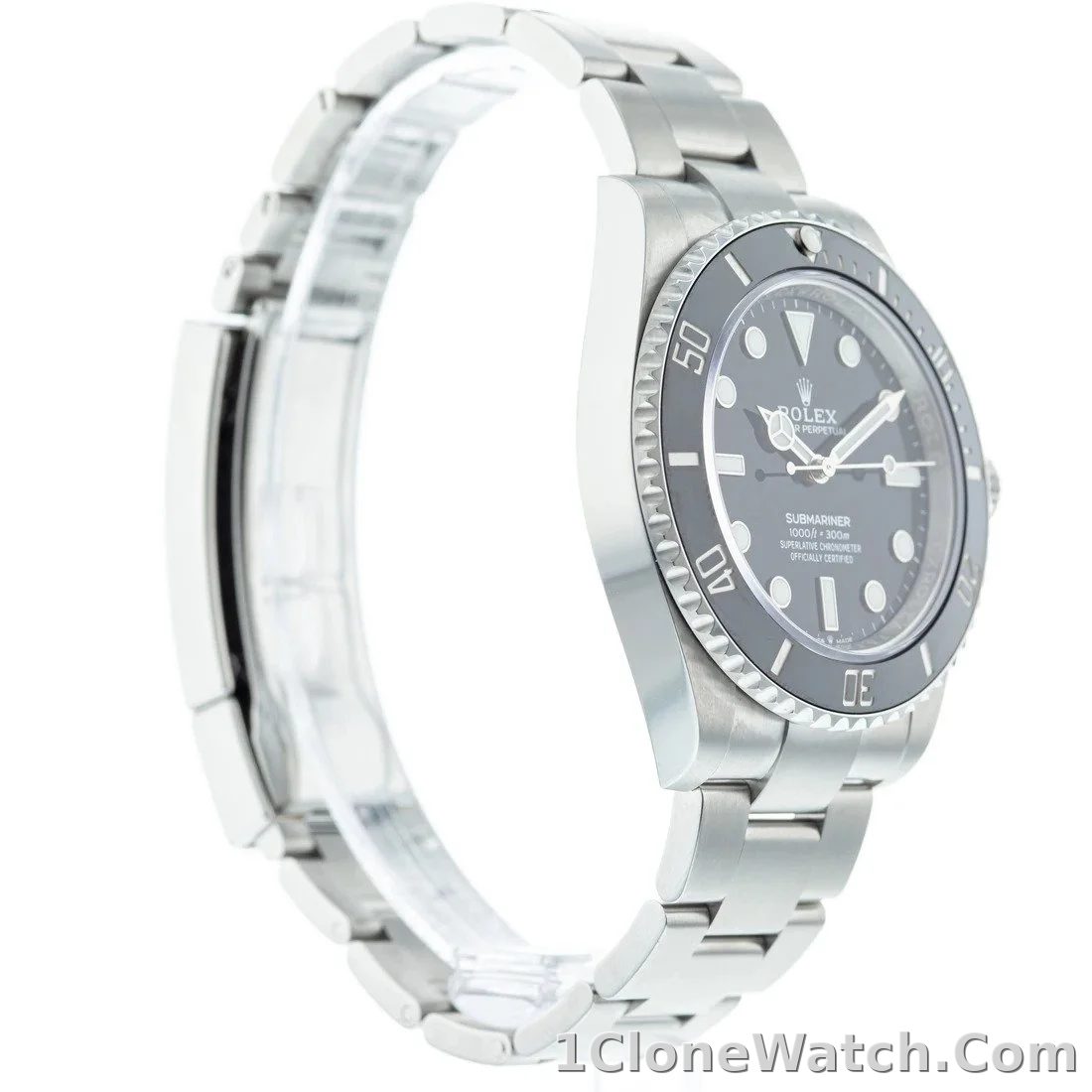 Superclone Rolex Submariner 41mm Black Dial 124060 No-Date - detail