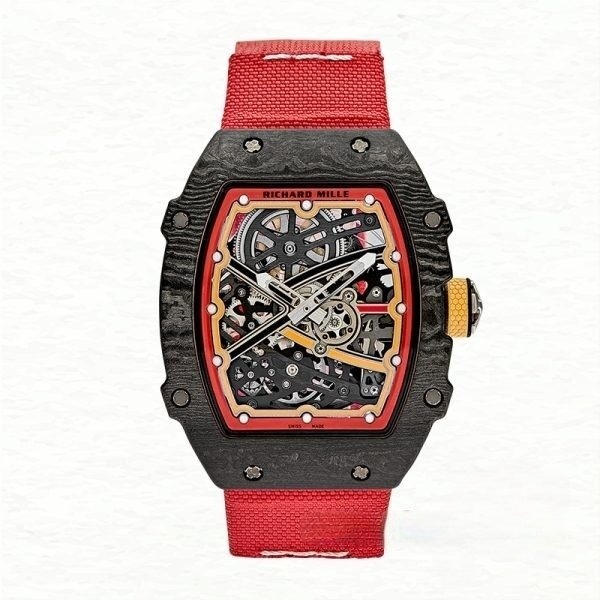 Richard Mille Super Clone RM 67-02 Strap Transparent Dial Men’s Red Watch