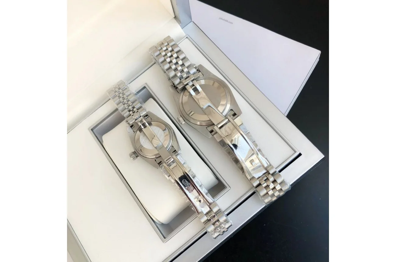 Couple Watches Rolex Datejust 36/28mm SS/SS Jub Black/Dial - gallery