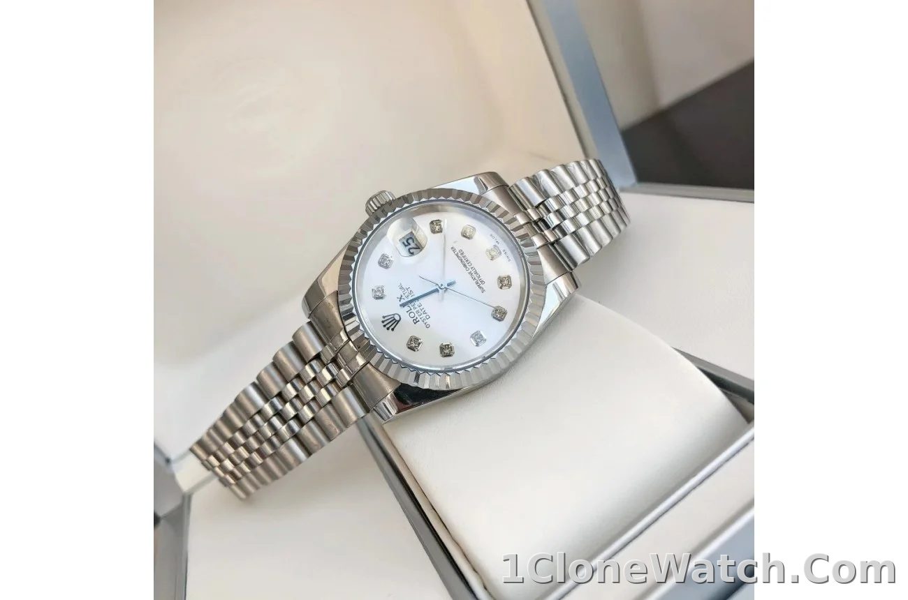 Couple Watches Rolex Datejust 36/28mm SS/SS Jub Sliver/Dia