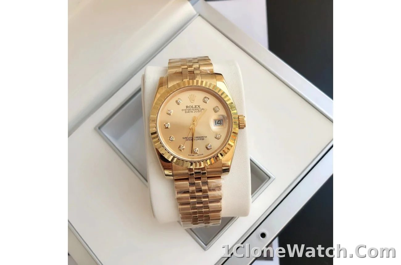 Couple Watches Rolex Datejust 36/28mm RG/RG Jub Gold/Dial
