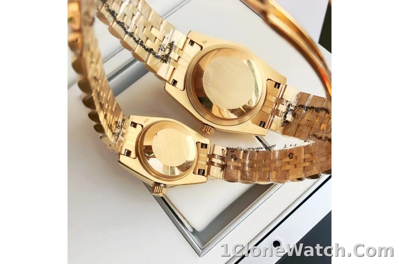 Couple Watches Rolex Datejust 36/28mm RG/RG Jub Gold/Dial