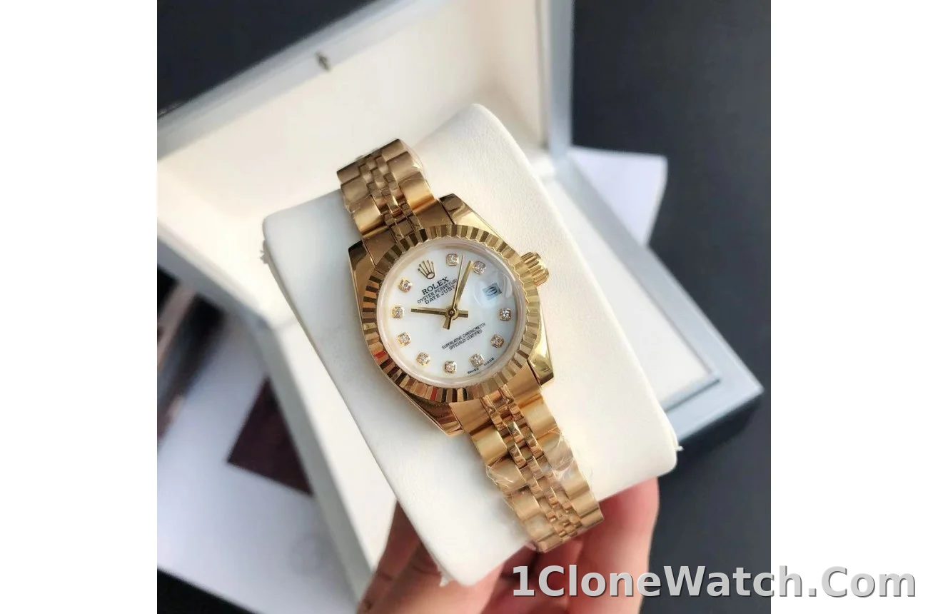 Couple Watches Rolex Datejust 36/28mm RG/RG Jub White/Dial