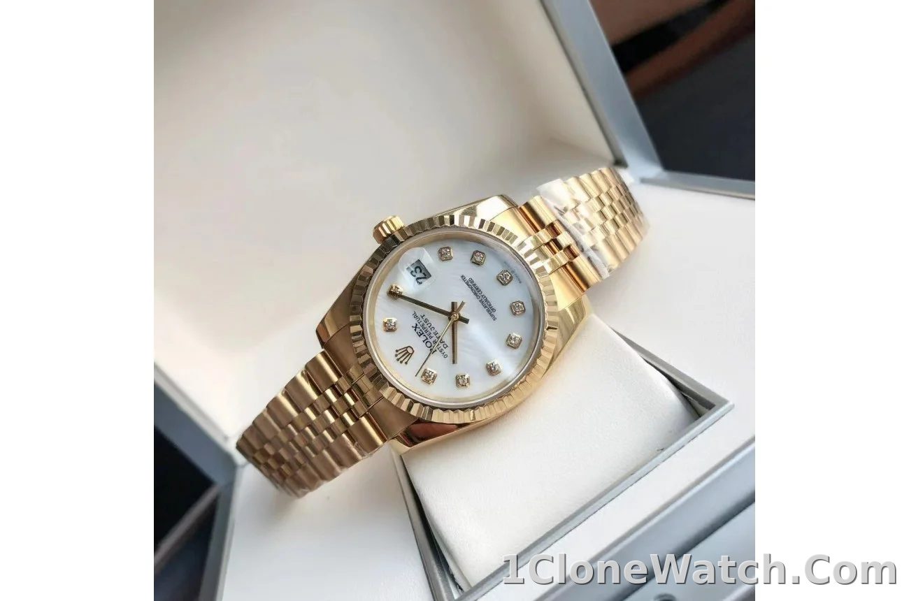 Couple Watches Rolex Datejust 36/28mm RG/RG Jub White/Dial