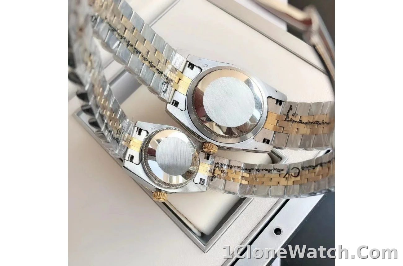 Couple Watches Rolex Datejust 36/28mm RG/SS Jub Gold/Dial