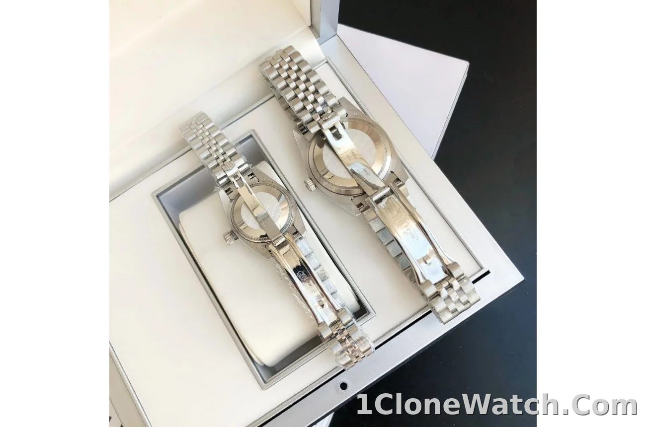 Couple Watches Rolex Datejust 36/28mm SS/SS Jub Blue/Dial