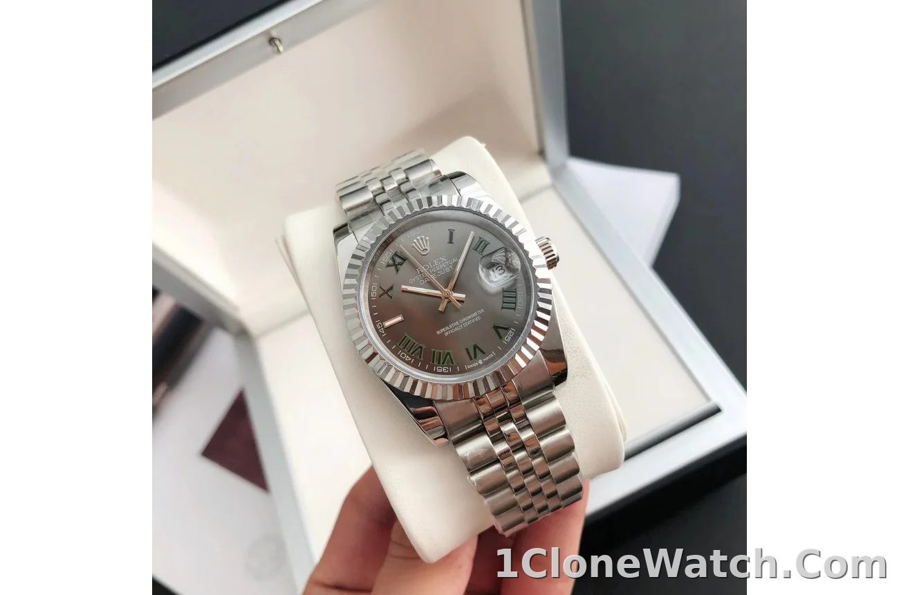 Couple Watches Rolex Datejust 36/28mm SS/SS Jub Grey/Rmn