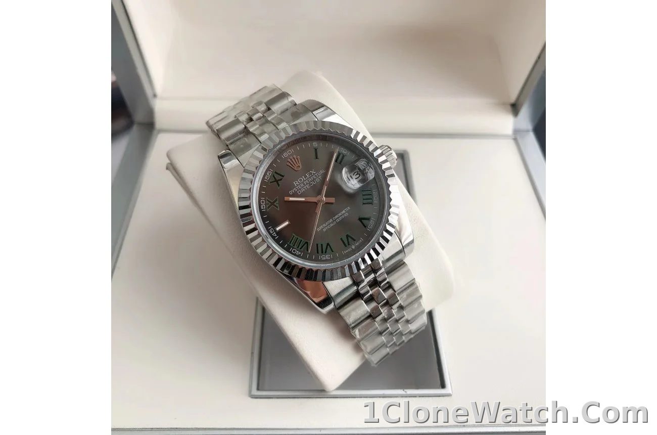 Couple Watches Rolex Datejust 36/28mm SS/SS Jub Grey/Rmn
