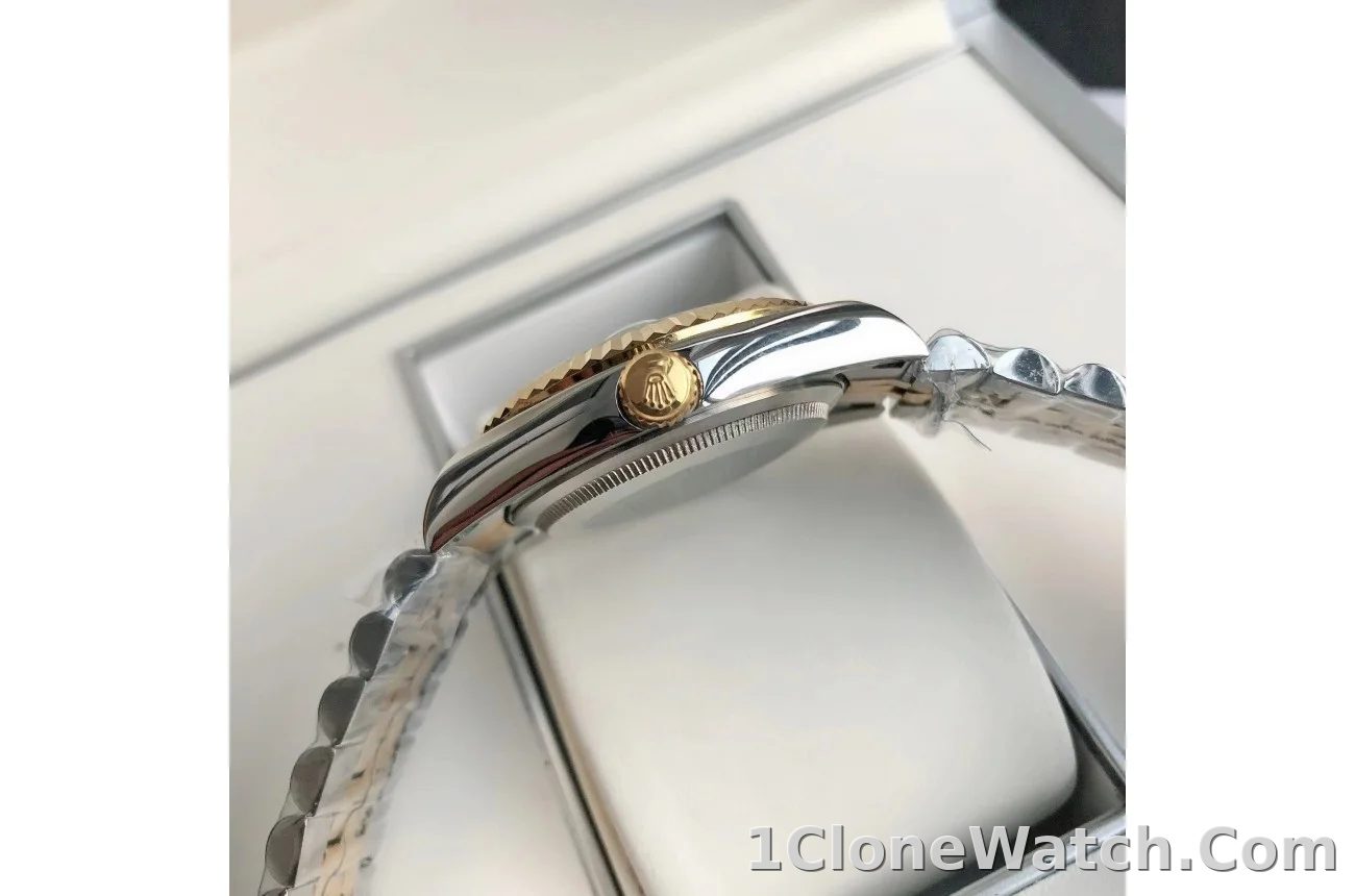 Couple Watches Rolex Datejust 36/28mm RG/SS Jub Grey/Rmn