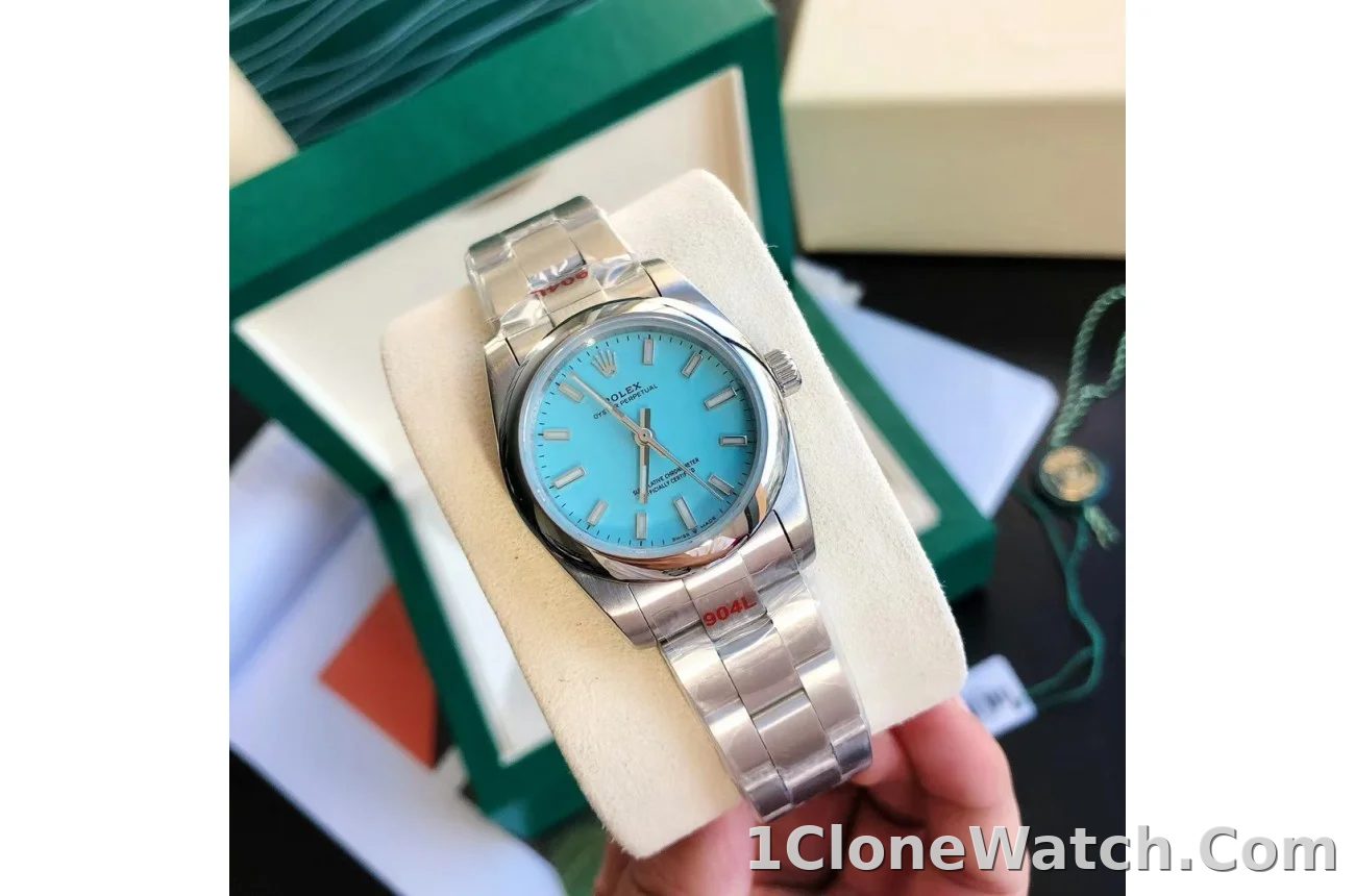 Couple Watches Rolex Oyster Perpetual 31/41mm SS/SS Tiffany Blue/Stk