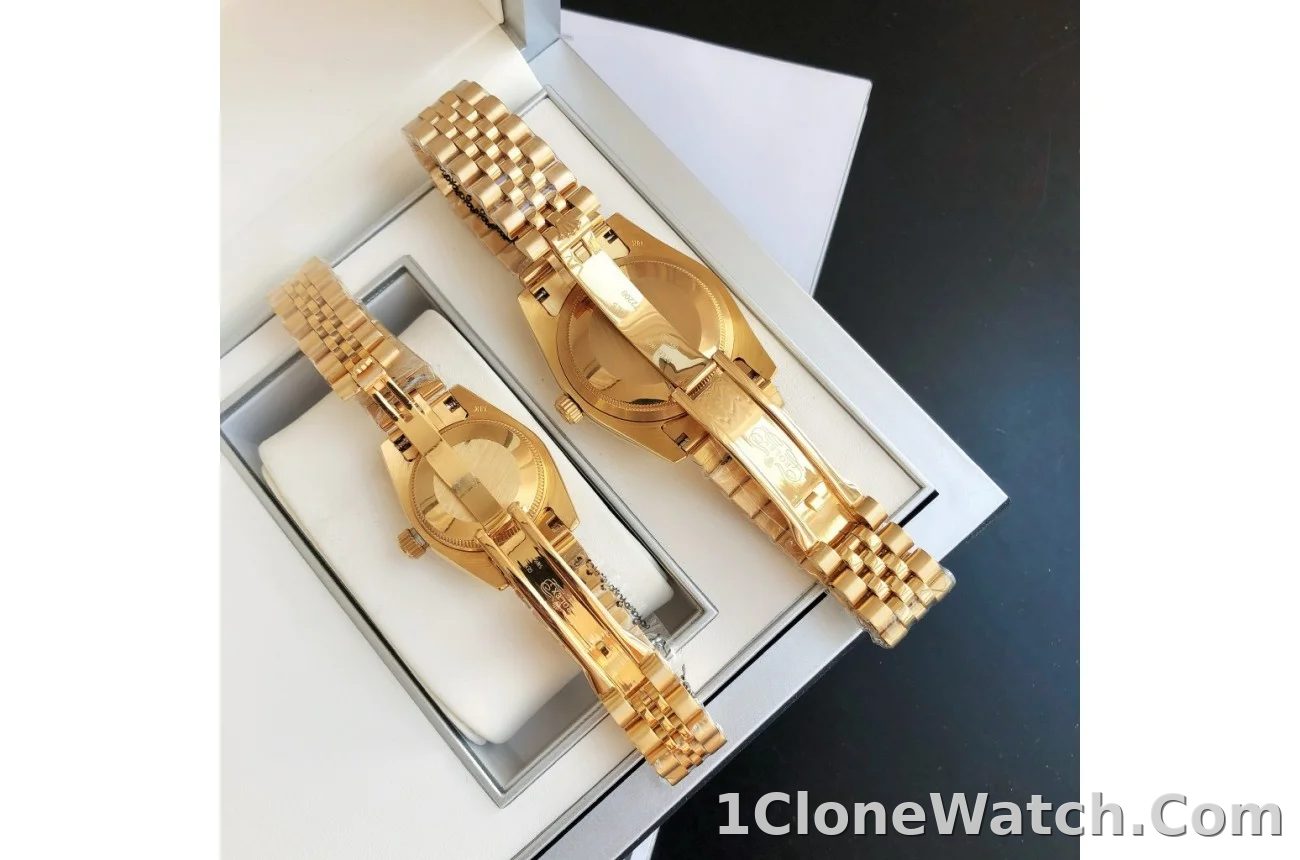 Couple Watches Rolex Datejust 36/28mm RG/RG Jub Gold/Dial