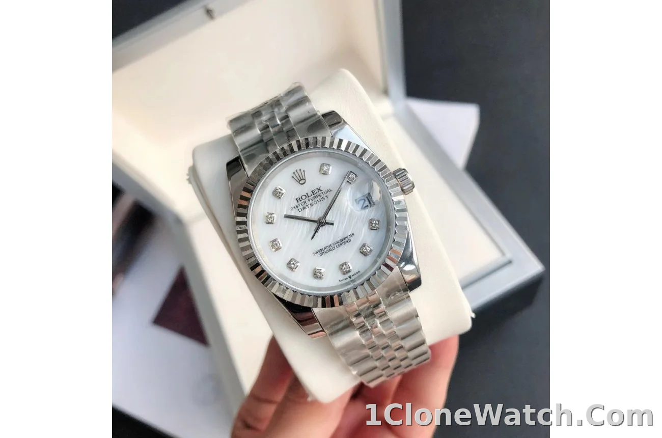 Couple Watches Rolex Datejust 36/28mm SS/SS Jub White/Dial