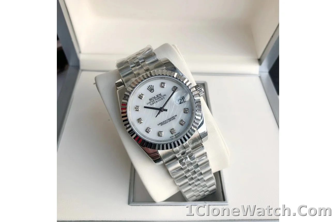 Couple Watches Rolex Datejust 36/28mm SS/SS Jub White/Dial