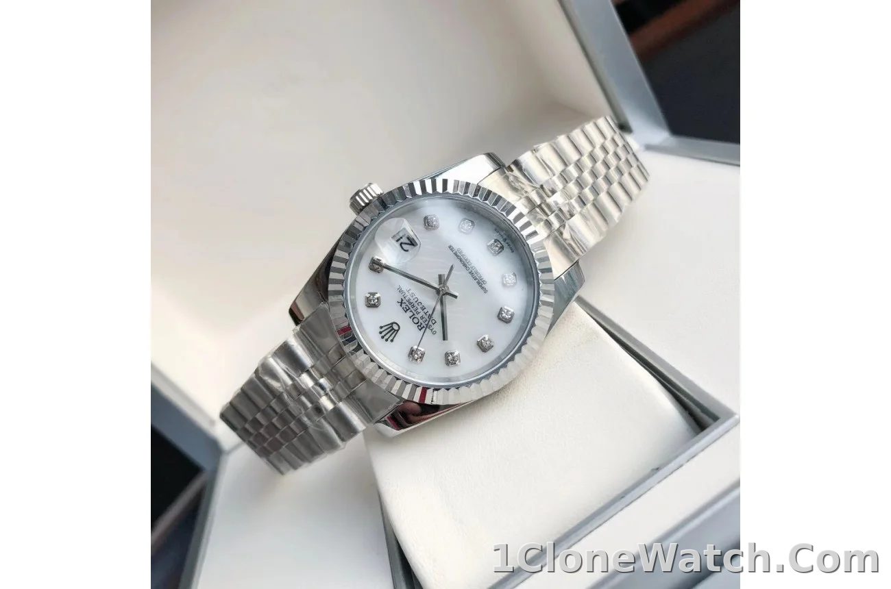 Couple Watches Rolex Datejust 36/28mm SS/SS Jub White/Dial