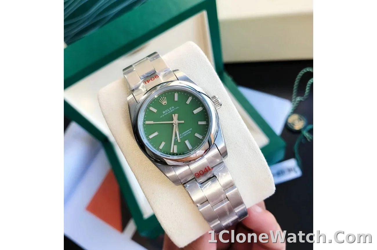 Couple Watches Rolex Oyster Perpetual 31/41mm SS/SS Green/Stk