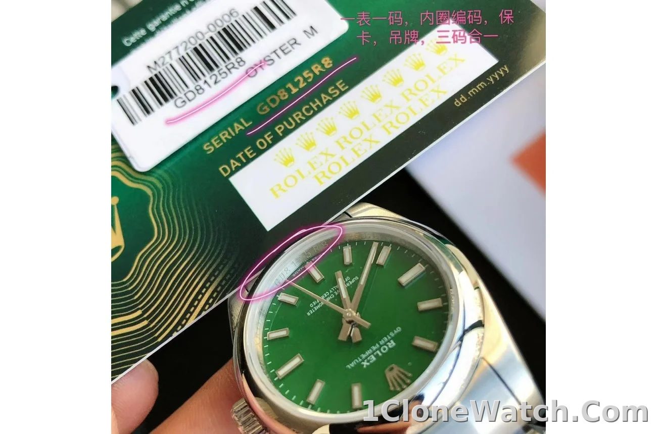 Couple Watches Rolex Oyster Perpetual 31/41mm SS/SS Green/Stk